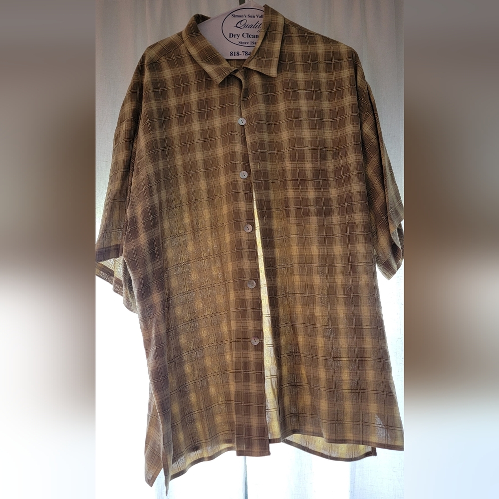 Men's Plaid Brown Shirt